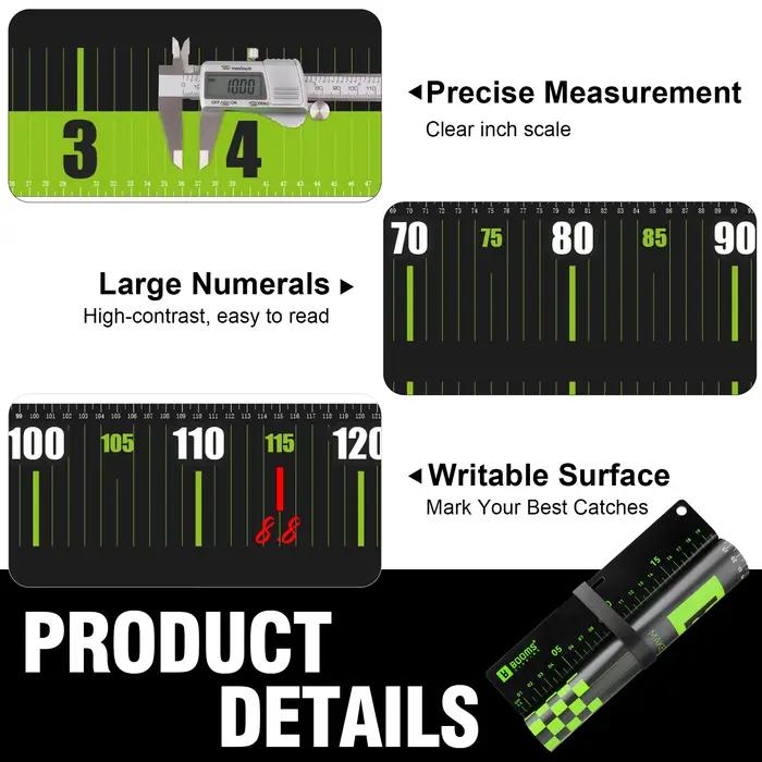 Règle à poissons PVC étanche 150cm Booms Fishing - Outil de mesure précis pour pêche
