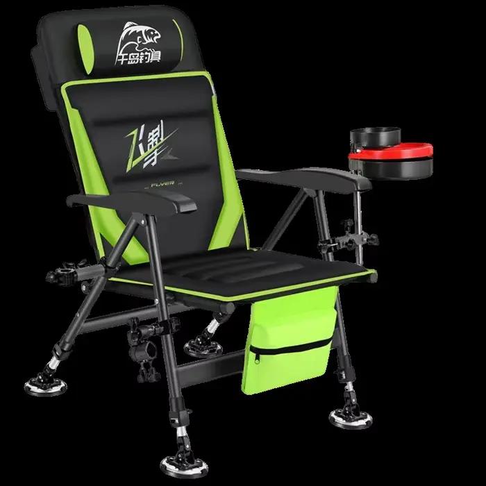 Chaise de pêche européenne pliable inclinable tout terrain portable multifonction radeau