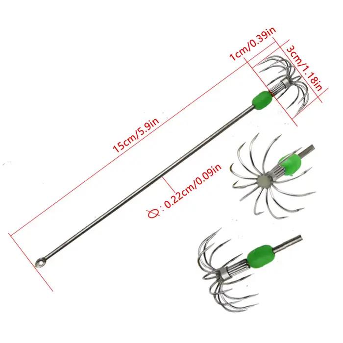 Leurres calamars fluorescents avec design double/simple couche pour pêche côtière et ports - Hameçons spécifiques