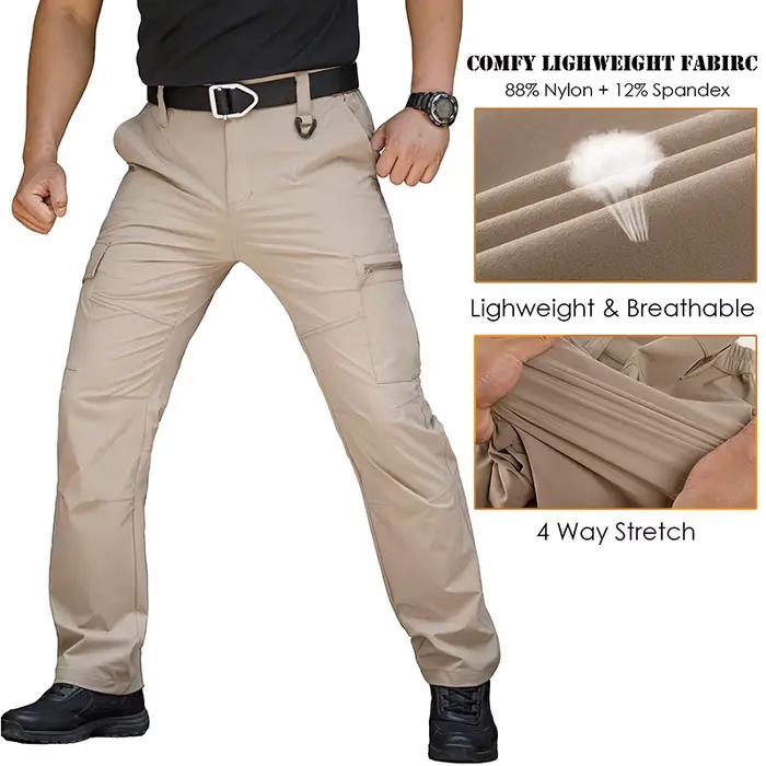 Pantalon pêche léger séchage rapide imperméable randonnée travail hommes cargo technique