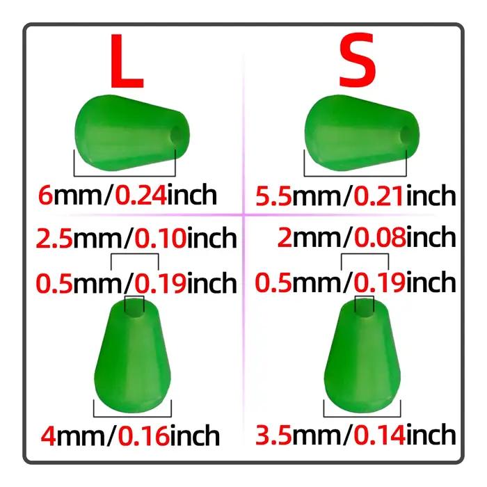 50 billes de pêche en caoutchouc souple pour amortisseurs de ligne, protection anti-collision pour flotteurs et cannes