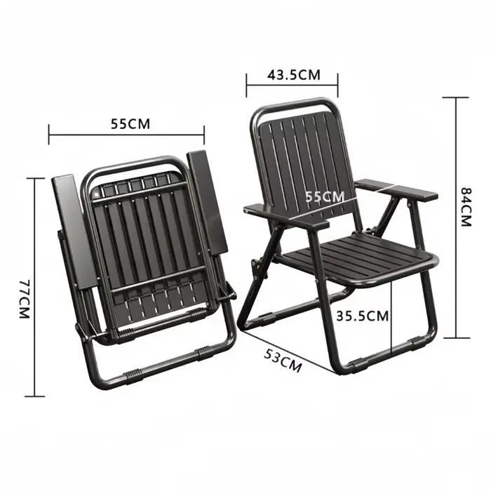 Chaise pliante extérieure avec dossier imperméable et anti-UV pour pêche, camping et pique-nique