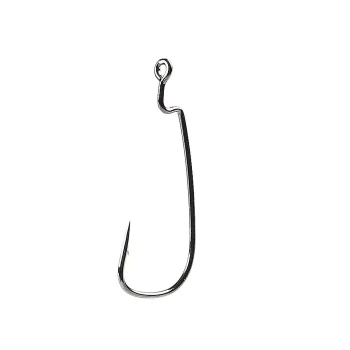 Hameçons crankbait offset carbone avec grandes agrafes et anneaux pour leurres souples pêche