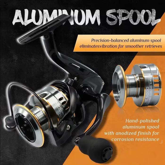 Moulinet Spinning Ultraléger Rooblinos HE Métal - Ratio 5.2:1 1000-7000 Drag Max Eau Douce Mer