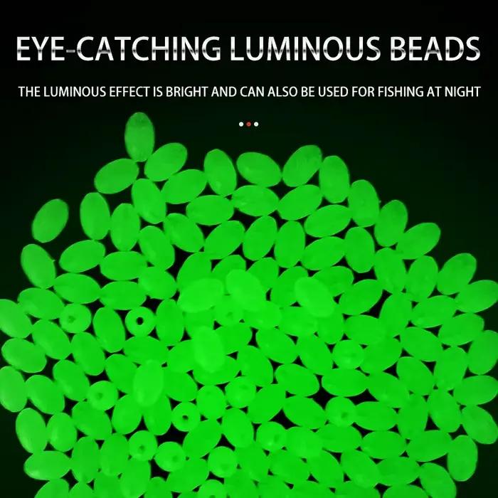 1000 Perles de Pêche Luminescentes - Perles Ovales et Sphériques pour Montages et Flotteurs Accessoires