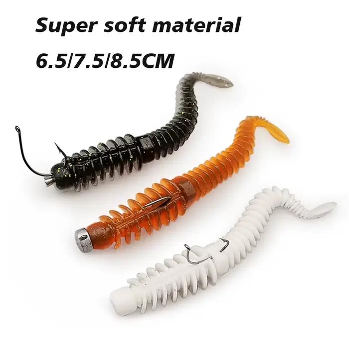 10 leurres souples TPE 6.5-8.5cm pour carp fishing - appâts aromatisés avec hameçons intégrés