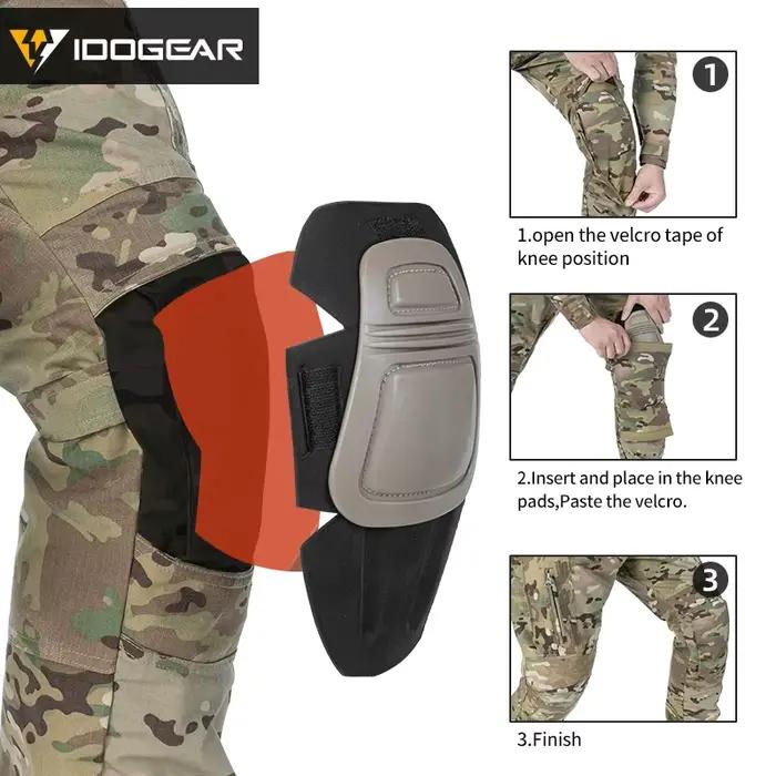 Pantalon tactique IDOGEAR Combat UFS avec protections genoux camouflage pêche chasse outdoor