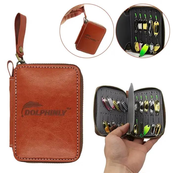 Porte-leurres rigide wallet jig spinner pêche portatif étui rangement leurres durs