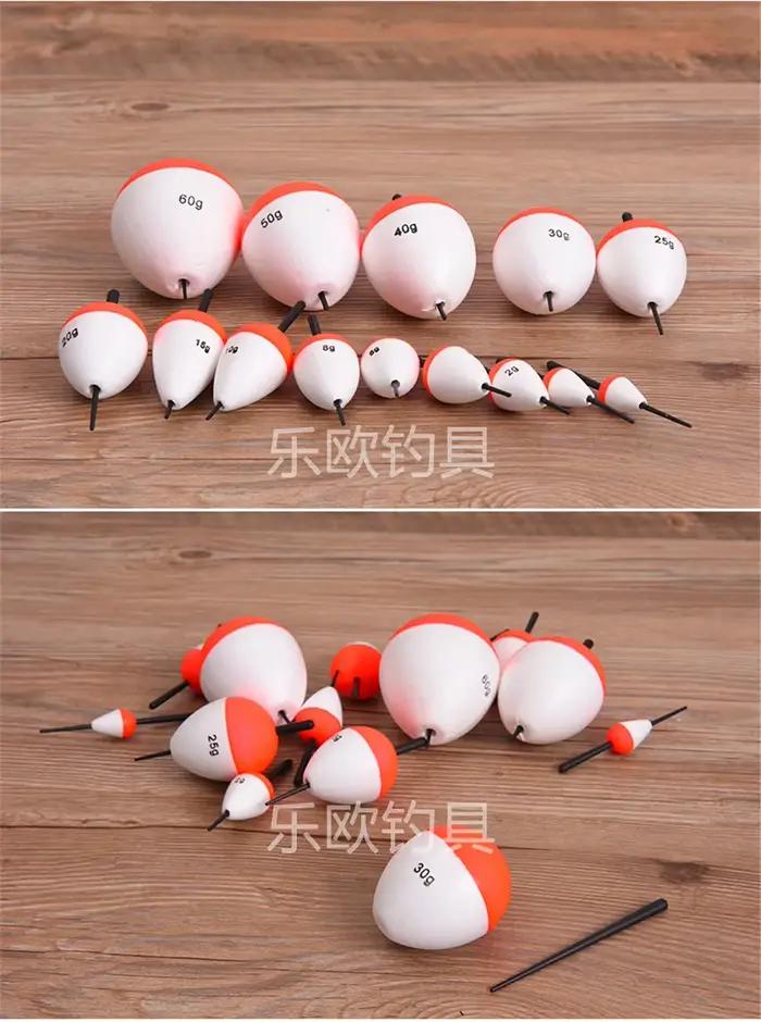 Lot de 10 flotteurs de pêche en mousse 0.8g-60g - Flotteurs tubes polyvalents pour toutes techniques de pêche
