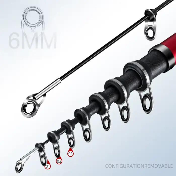 Canne pêche roche carbone 5.3M 6.0M ultra-légère Old Friend pour carpe surf télescopique mer