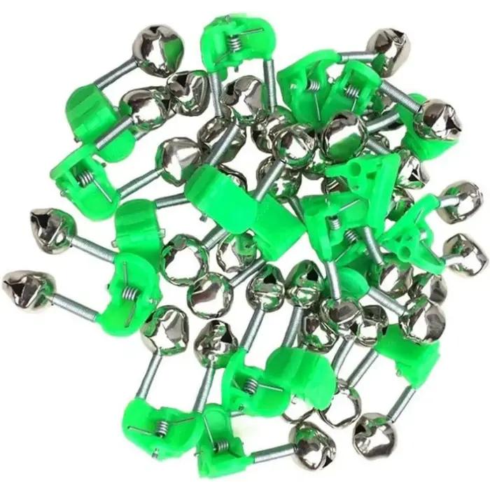Clips alarme spirale avec double clochette pour canne à pêche - Alerte sonore de touche nocturne