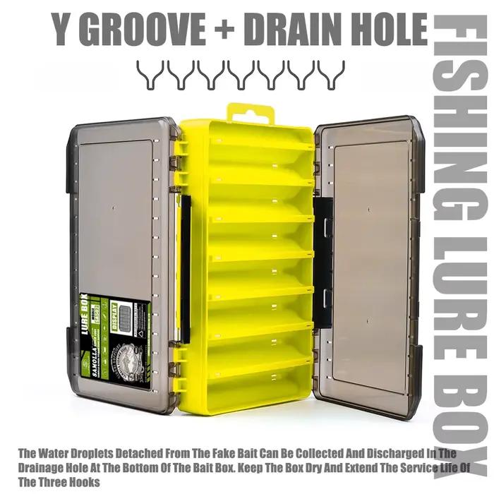 Boîte à pêche compacte double face SAMOLLA - Organisation optimale pour leurres, hameçons et appâts