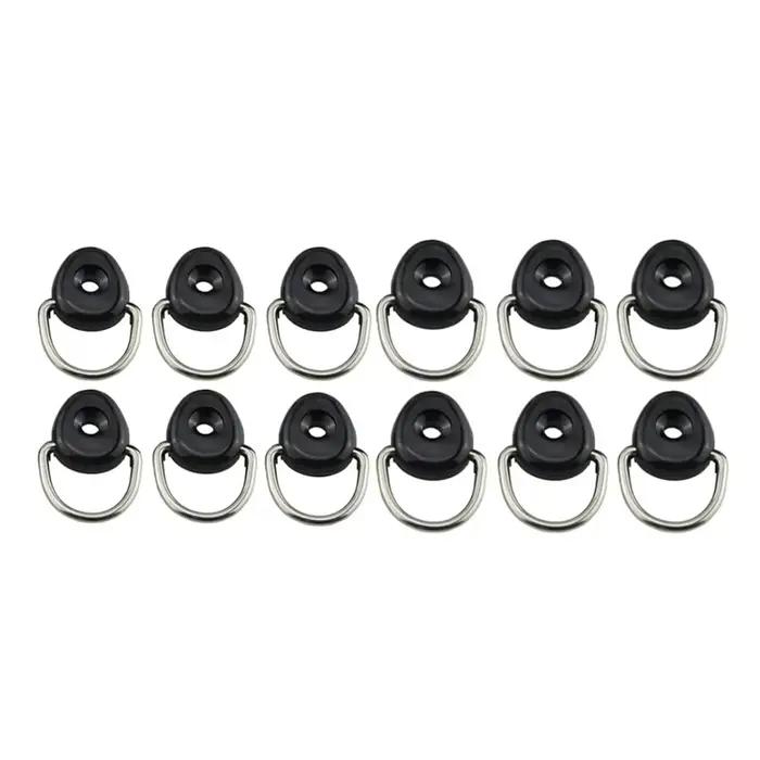 12 anneaux D fixation kayak - Rond oval pour canoë raft, accessoire fixation pêche sécurisée