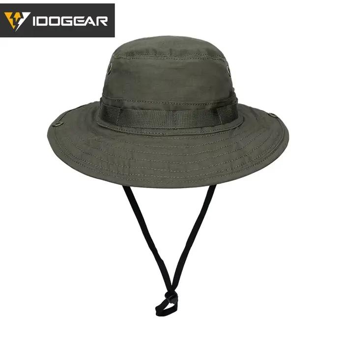 Casquette tactique MOLLE IDOGEAR 3620 - Bonnet pêche réglable avec bandeaux modulaires camouflage