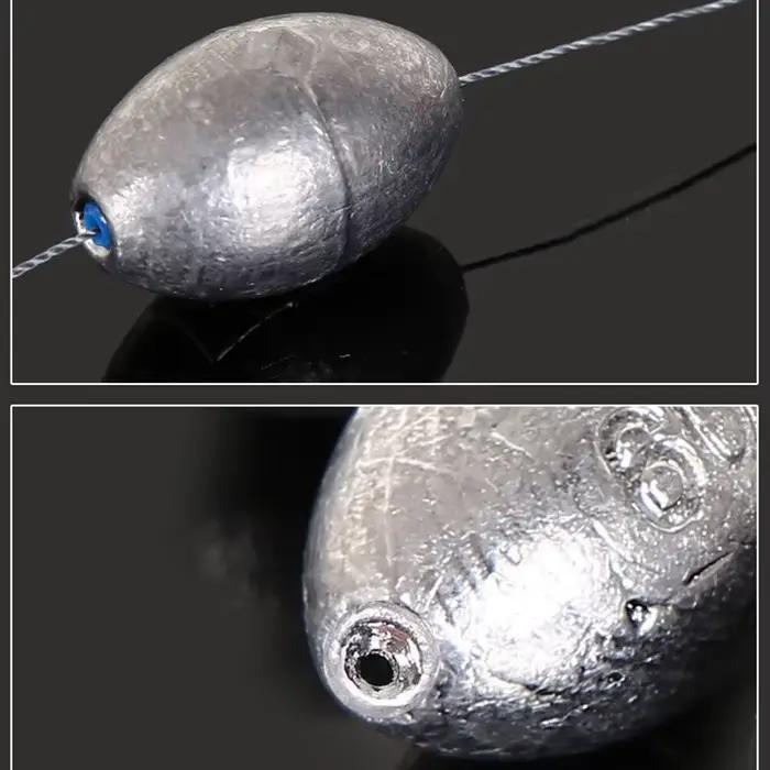 Kit 5 pièces outils de pêche en plomb en forme d'olive pour pêche à la bombe et équipement rapide