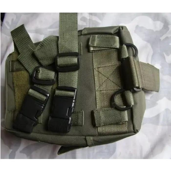 Sac jambe polyvalent pêche vert noir - Rangement masque gaz et accessoires pêche mobile