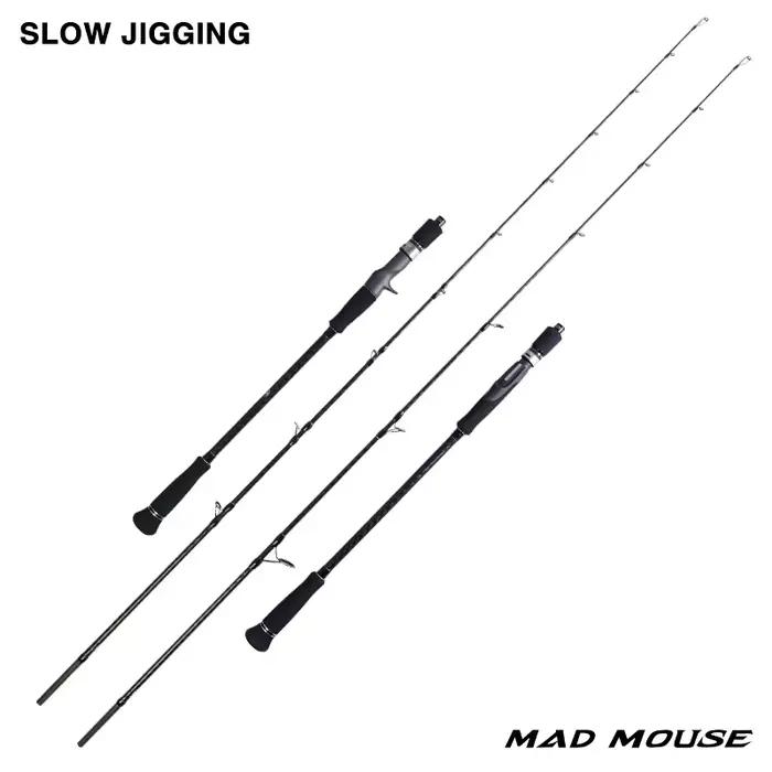 Canne slow jigging MADMOUSE Full Fuji 6'3" pour jigs 80-350g - Rod boat pêche eau salée casting 15kg