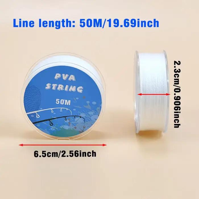 Fil PVA 50m pour pêche carpe - Fil soluble amorce boilies - Ligne dissolution rapide eau