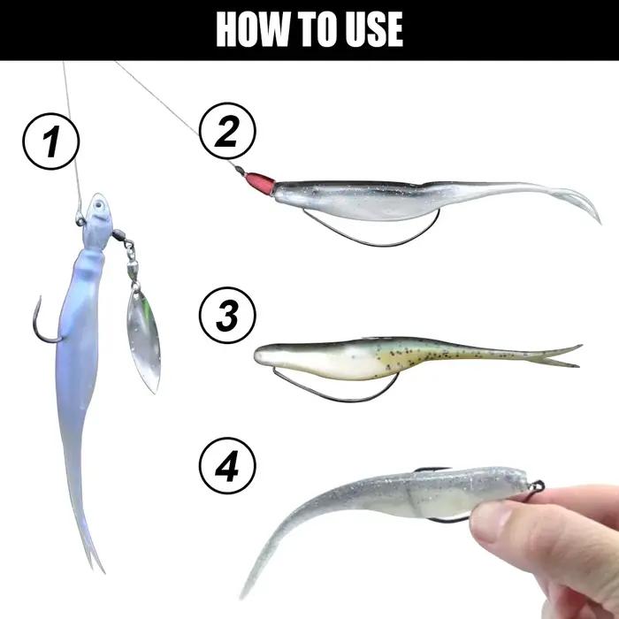 Leurre souple Spinpoler TPR Jerk Shad queue fourchue flottant pour pêche du sandre et brochet - Swimbait silicone