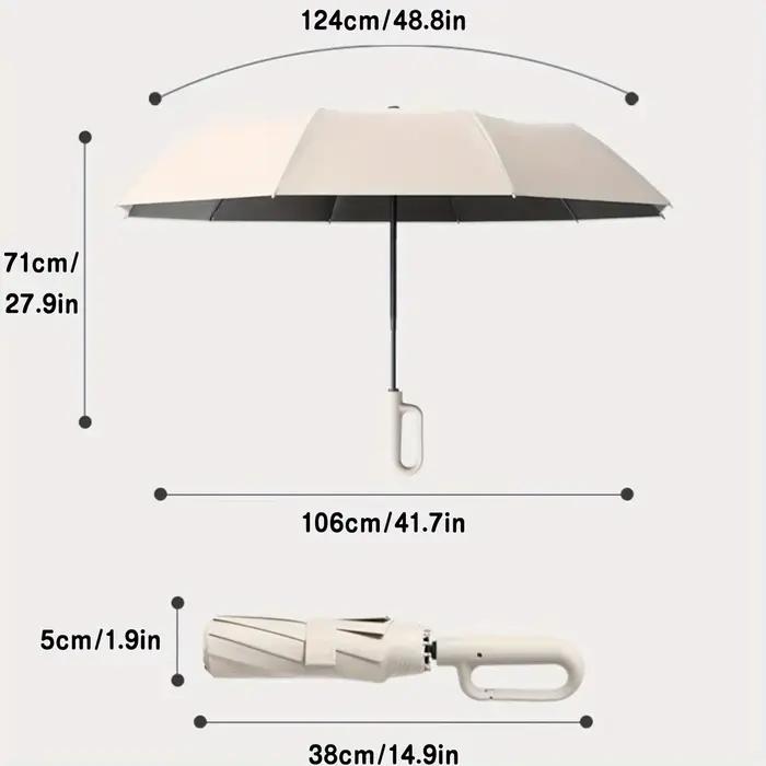 Parapluie homme 20 baleines renforcé 105cm automatique résistant vent eau pour pêche sportive