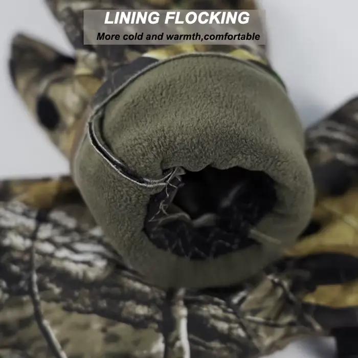 Gants de chasse pêche doigts complets ou découverts camouflage hiver tir à l'arc accessoires