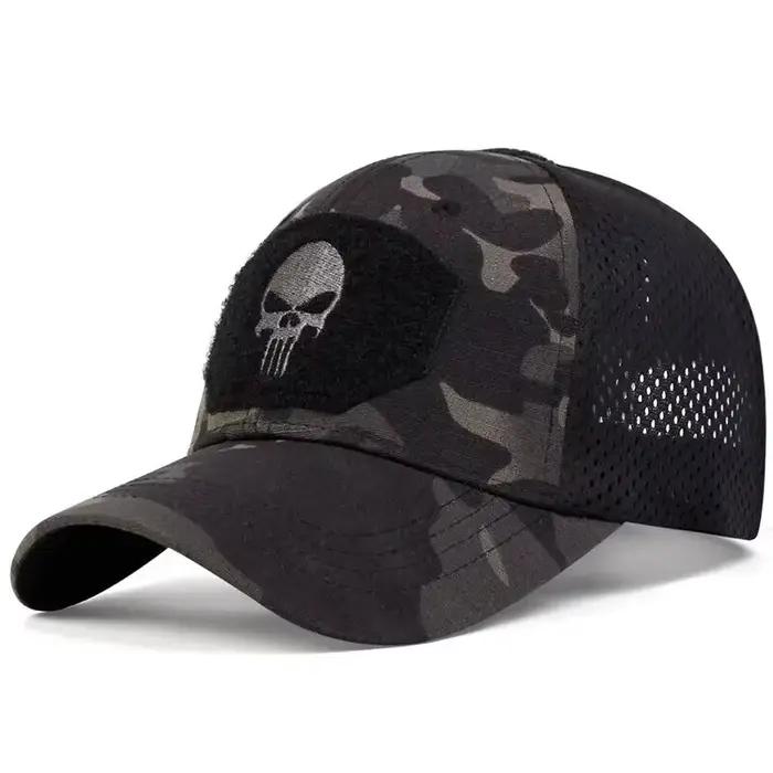 Casquette Militaire Camouflage à Carreaux - Protection Soleil Maillée Sport Outdoor Pêche
