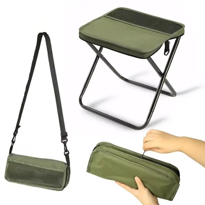 Tabouret sac à dos pliant pêche - Siège randonnée léger avec filet rangement pour aventures pêche