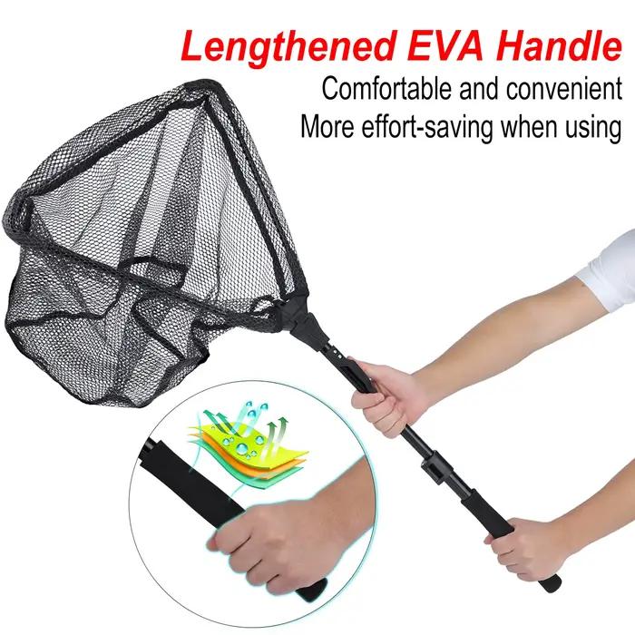 Filet de pêche Sougayilang rétractable pliable portable 70cm 95cm 115cm pour carnassiers
