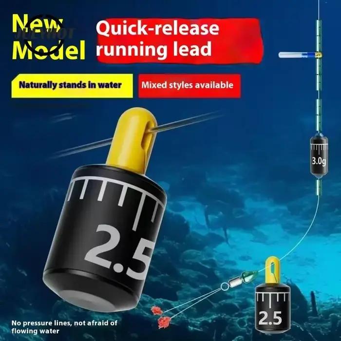 Kit de 5 plombs de pêche en forme de goutte d'eau avec marquages d'échelle - Poids ajustables