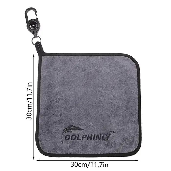 Serviette de pêche portable épaisse antidérapante avec boucle pour essuyage mains et matériel