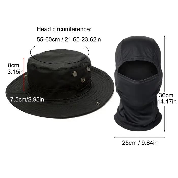 Set de protection solaire mixte chapeau à large bord avec cagoule pour homme printemps été automne hiver pêche randonnée camping