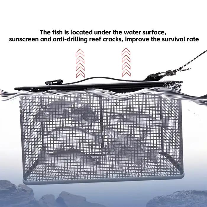 Filet pliable de pêche pour carpes crevettes écrevisses piège cage appât avec poignée Sougayilang
