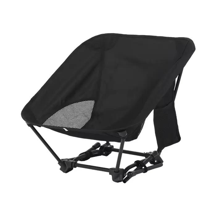 Chaise pliante carrée stable à 4 pieds pour pêche sur terrain accidenté et berges instables