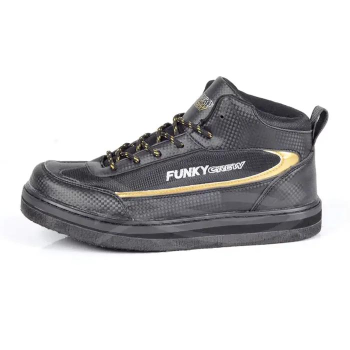 Chaussures de pêche à la mouche antidérapantes semelle feutre cloutée pour rivière rocheuse et chasse