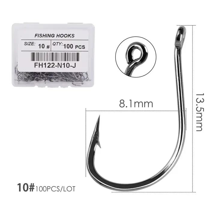 100 hameçons Izu japonais acier carbone pour pêche mouche et appâts naturels