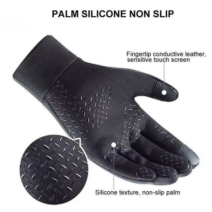 Gants d'hiver pêche polaire doublés imperméables anti-vent froids écran tactile sports extérieurs