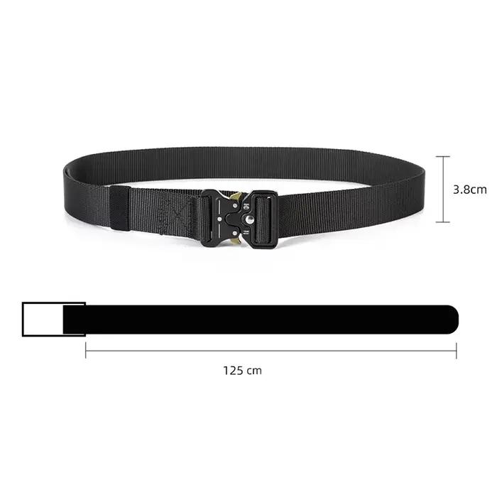 Ceinture tactique rapide dégagement pêche chasse - Ceinture nylon souple unisexe noir outdoor