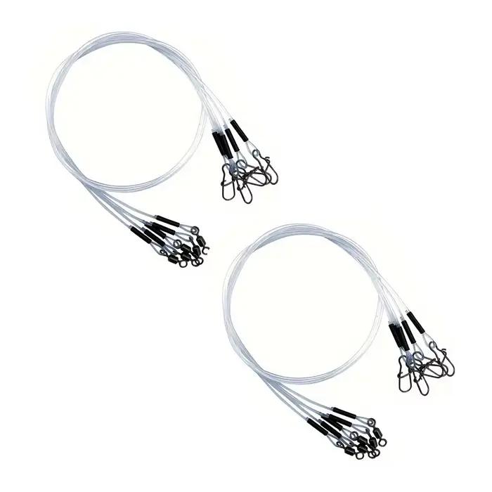 Kit de 12 lignes fluorocarbone avec émerillons pour pêche au lac résistante et visibilité sous-marine améliorée