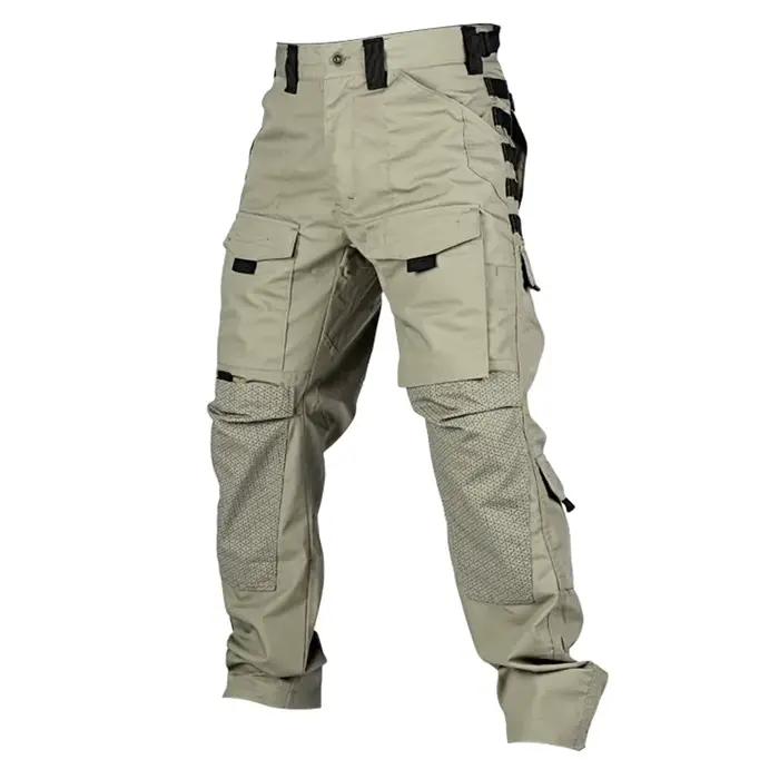 Pantalon cargo militaire résistant pêche travail randonnée hommes outdoor multi-poches