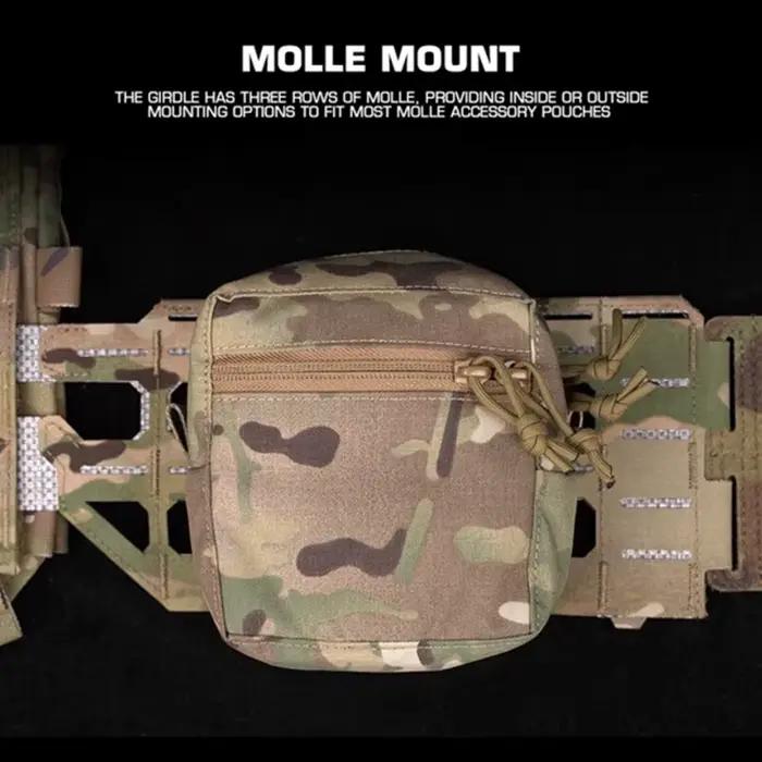 Kit attache plaque gilet pêche tactique MOLLE dégagement rapide équipement chasse ceinture