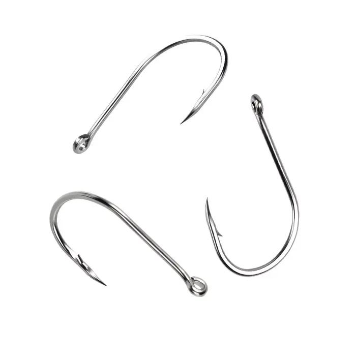 Lot de 50 hameçons simples pour la pêche à la carpe, acier haute carbone affûté chimiquement