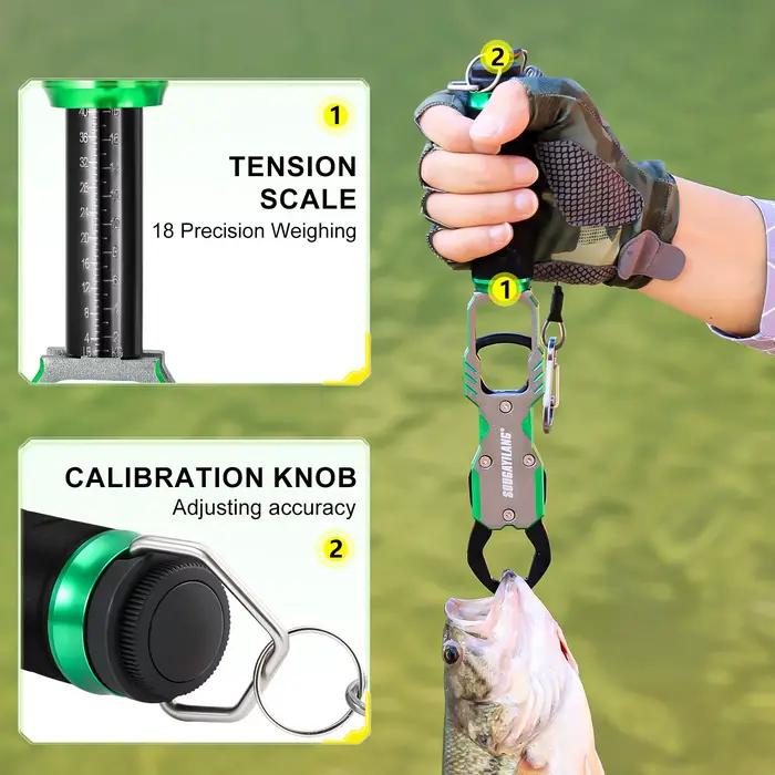 Pince à lèvres pour poisson Sougayilang multifonction en alliage aluminium avec fonction pesée et poignée EVA