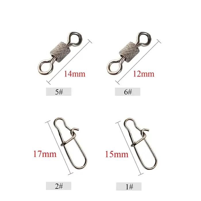 20PCS anti-morsure acier leaders 16-25cm 50LB avec émerillon pour brochet et black-bass - FTK
