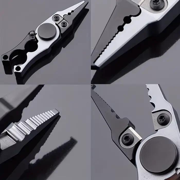 Pince pêche aluminium avec gyro et lame tungstène - Outil multifonction durable