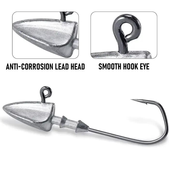 Hameçons triangle head pour Texas rig fishing avec poids de 3.5g à 35g pour pêche aux leurres souples
