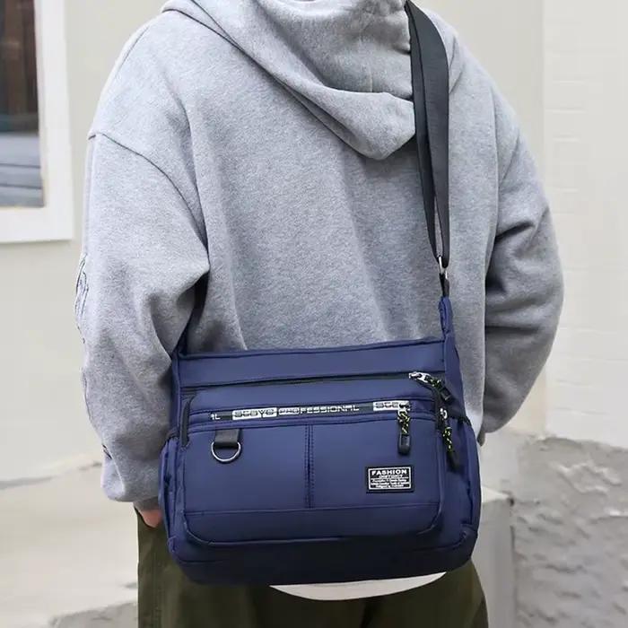 Sac bandoulière homme affaires poche multiples pêche travail voyage réglable professionnel