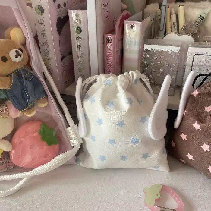 Sac à cordon étoilé motif fashion - Cosmetiques accessoires pêche - Toile anti-poussière portable