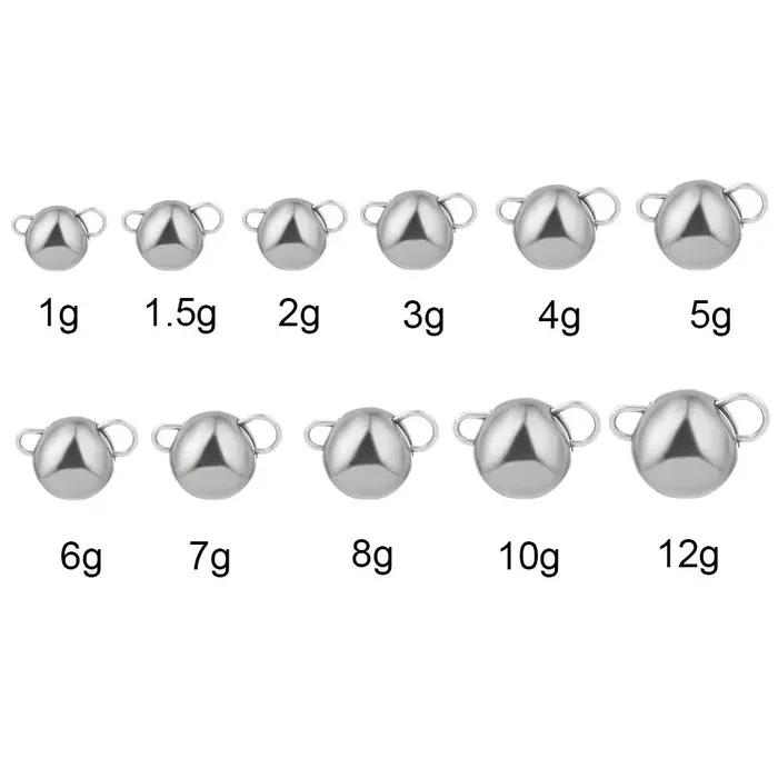 Plombs de pêche plombées tête jig 1g à 12g pour leurres souples aggraver hameçon accessoires