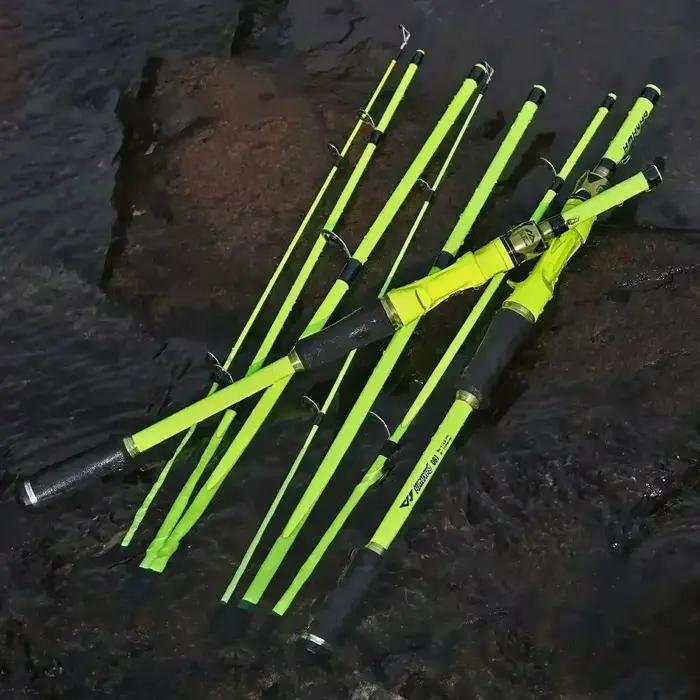 Canne spinning BAKAWA 1.8m/2.1m 4 sections ultra-légère portative feeder - Pêche leurres poignée EVA