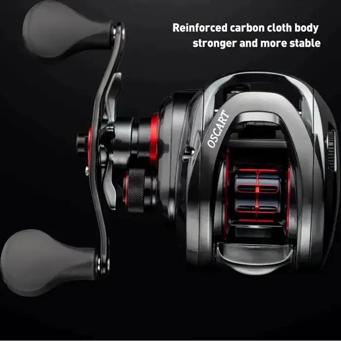 Moulinet de pêche casting multiplicateur 9BB pour seiche et poulpe avec deux spools